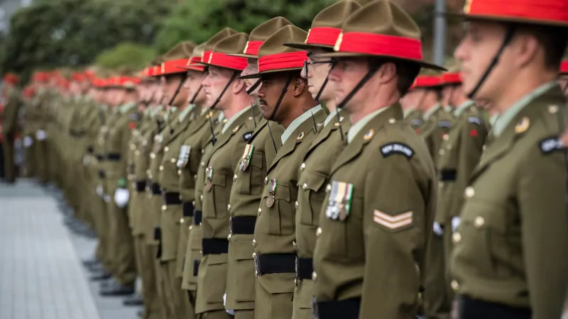 Ceremonial march and time capsule opening in Christchurch: 50th anniversary for local battalion