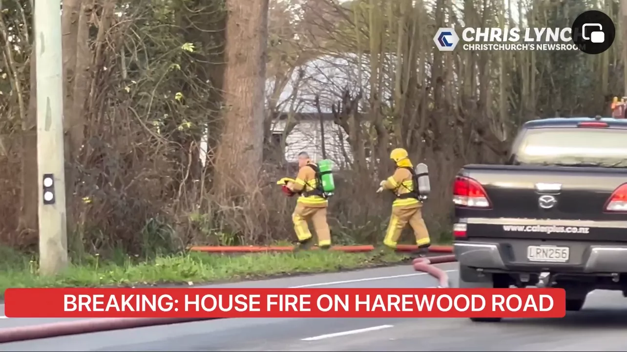 Emergency services at house fire in Harewood