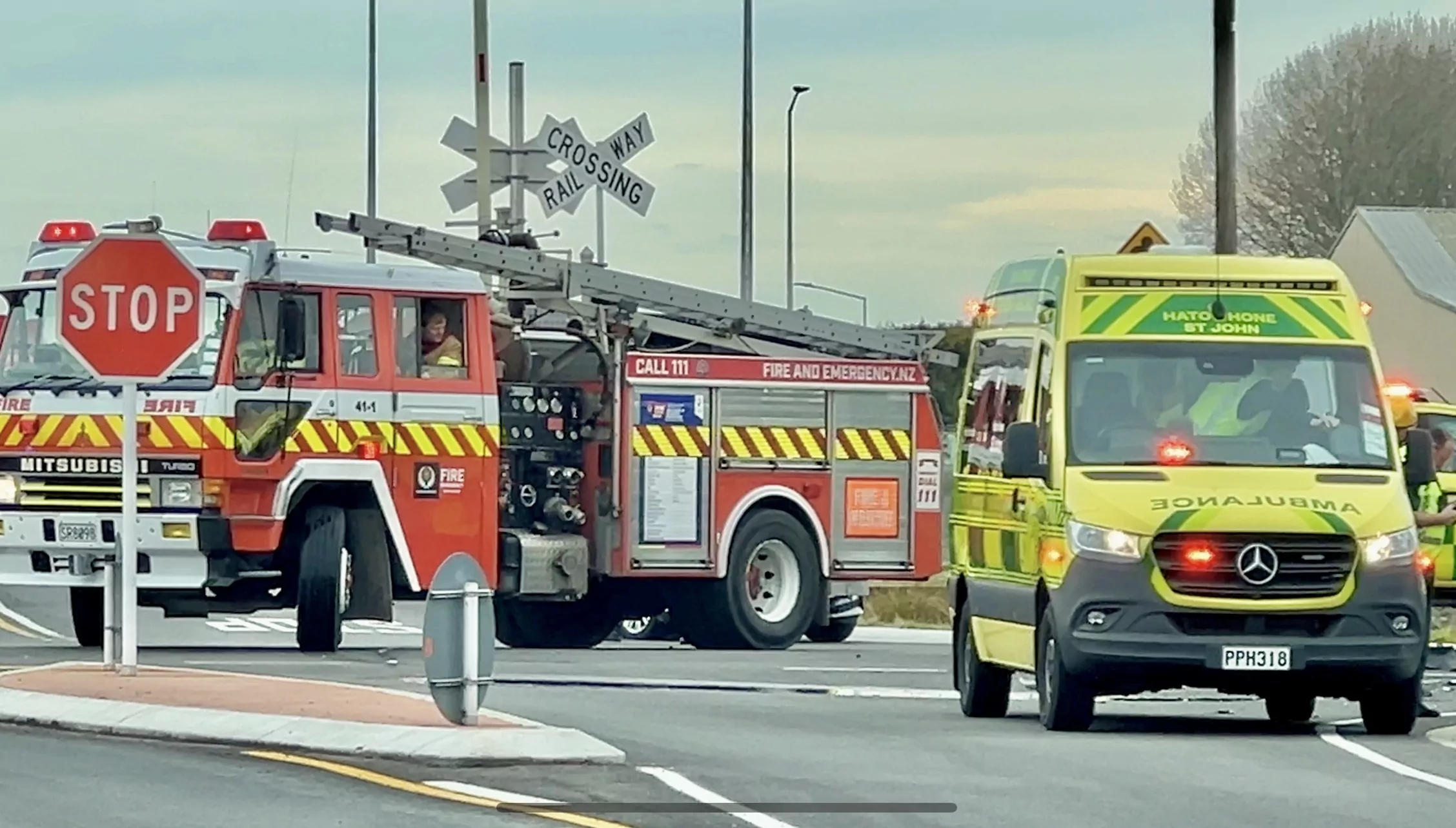 Four people injured in a two-vehicle crash in Rolleston