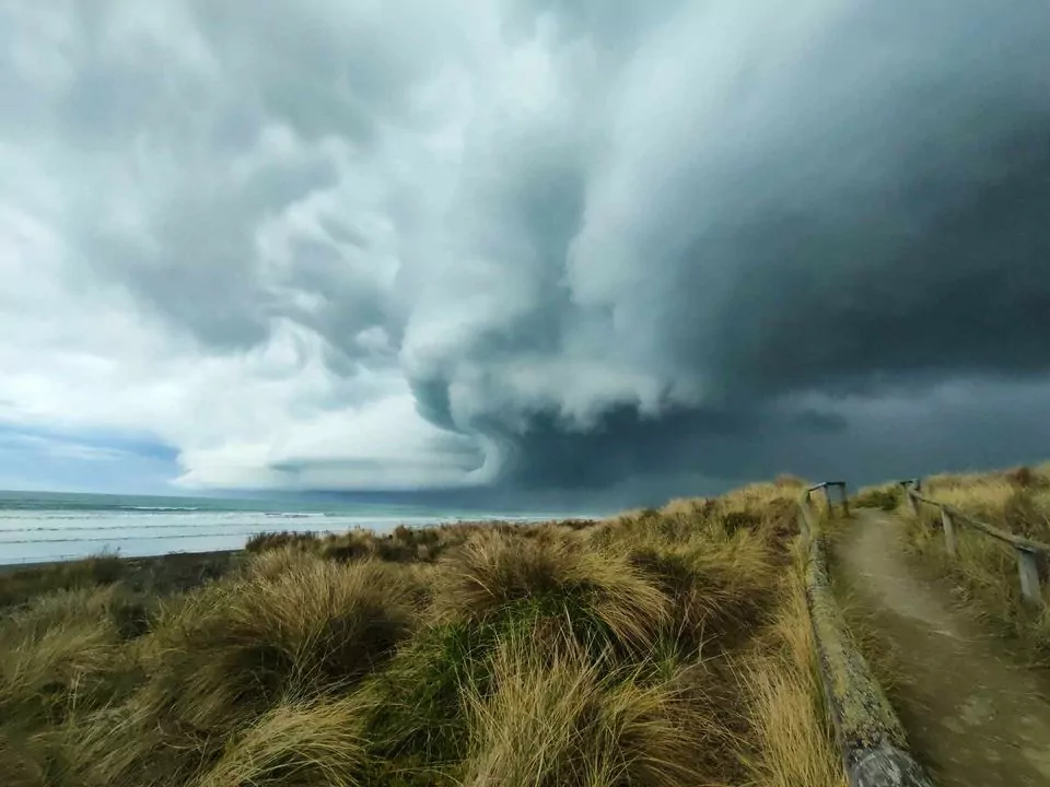 Tom Burgess captured this photo at New Brighton just before it started raining.