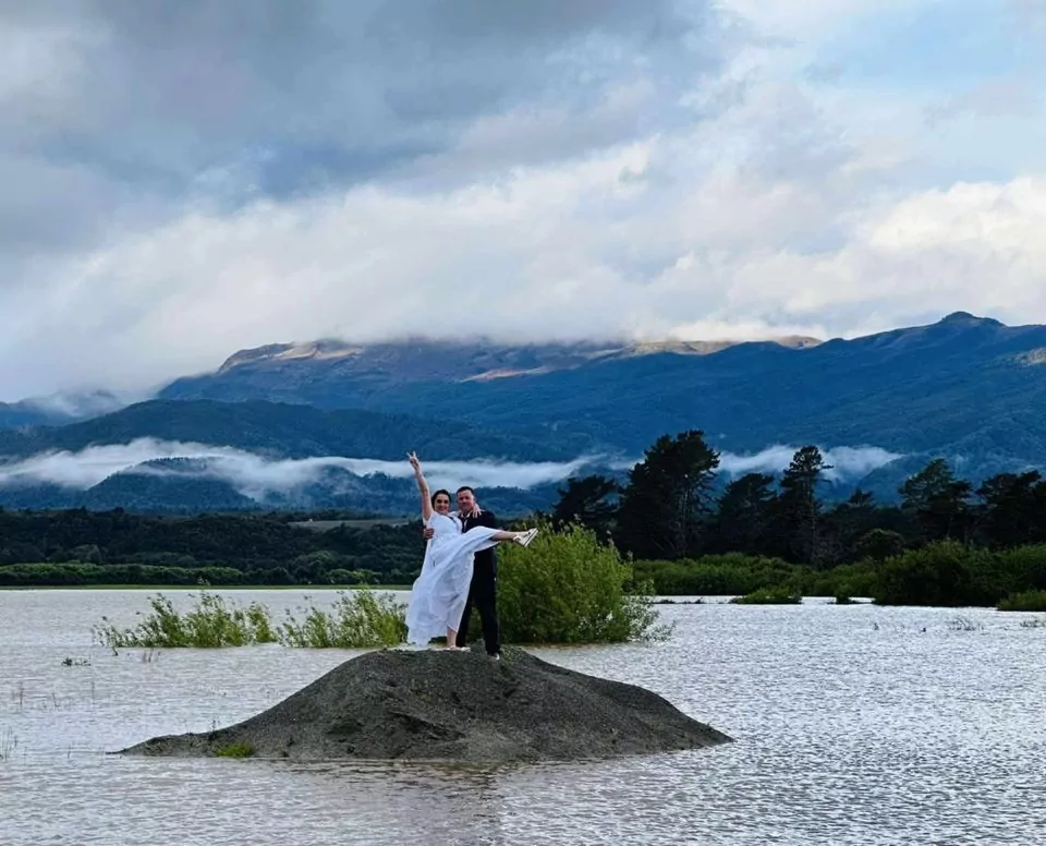 Amber and Joel Green on their big day