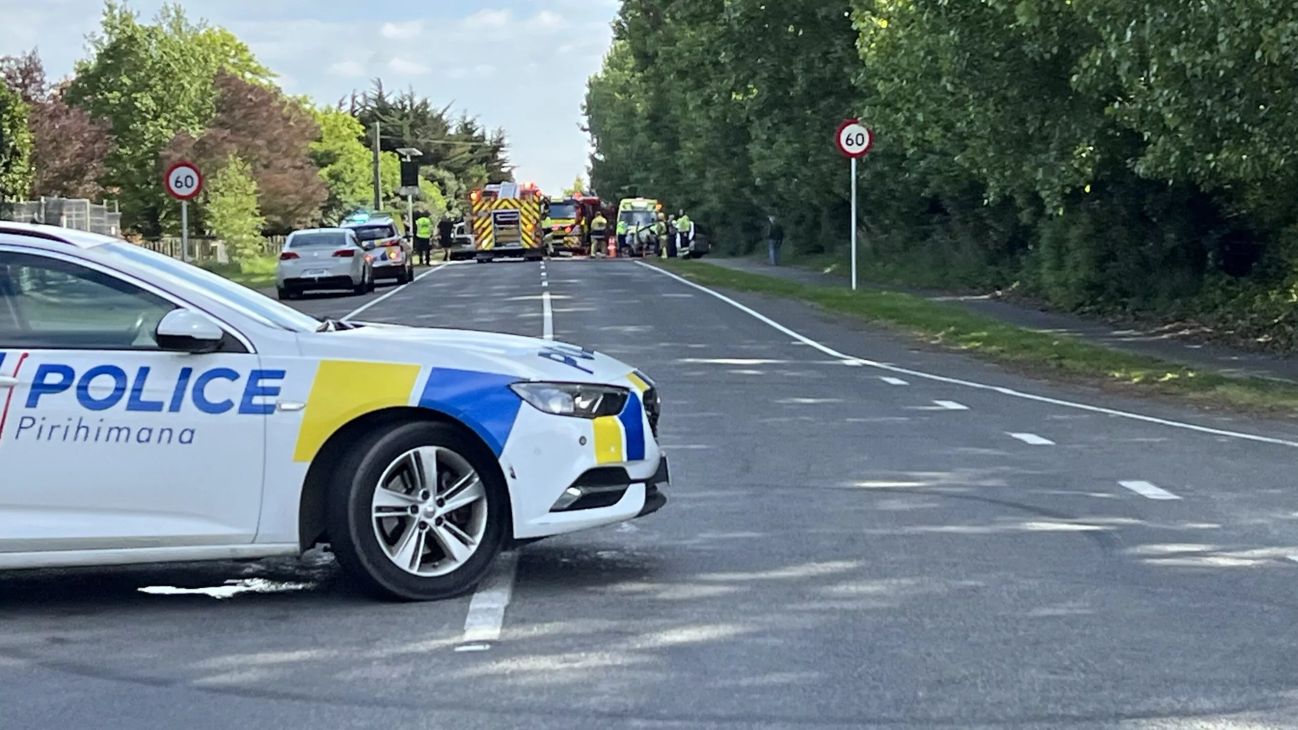 Crash closes road in Prebbleton