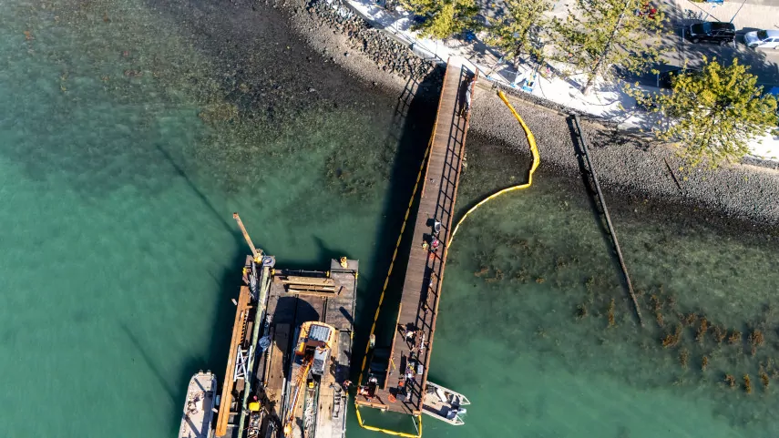 Drummonds Jetty and Daly’s Wharf reopen as Akaroa Wharf rebuild progresses