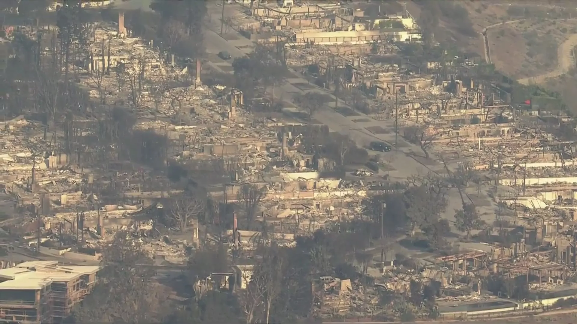 California fires: Aerial footage shows immense scale devastation