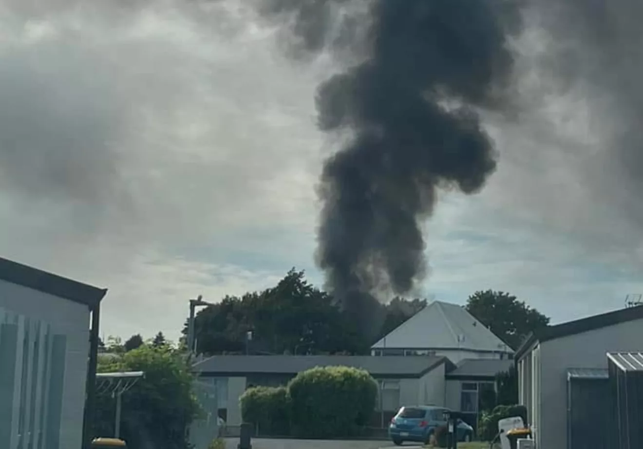 Emergency services at house fire in Bishopdale