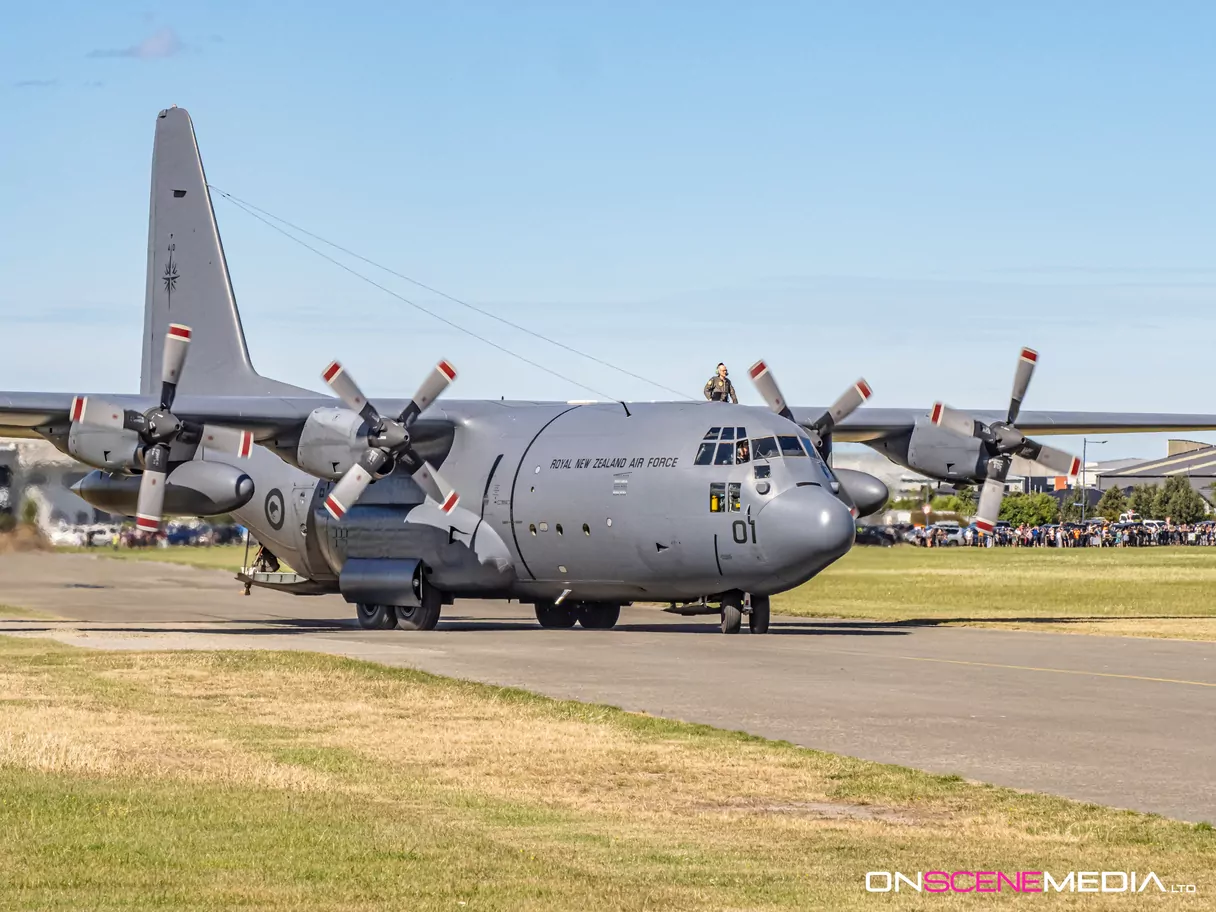 Historic C-130H Hercules touches down in Wigram for retirement