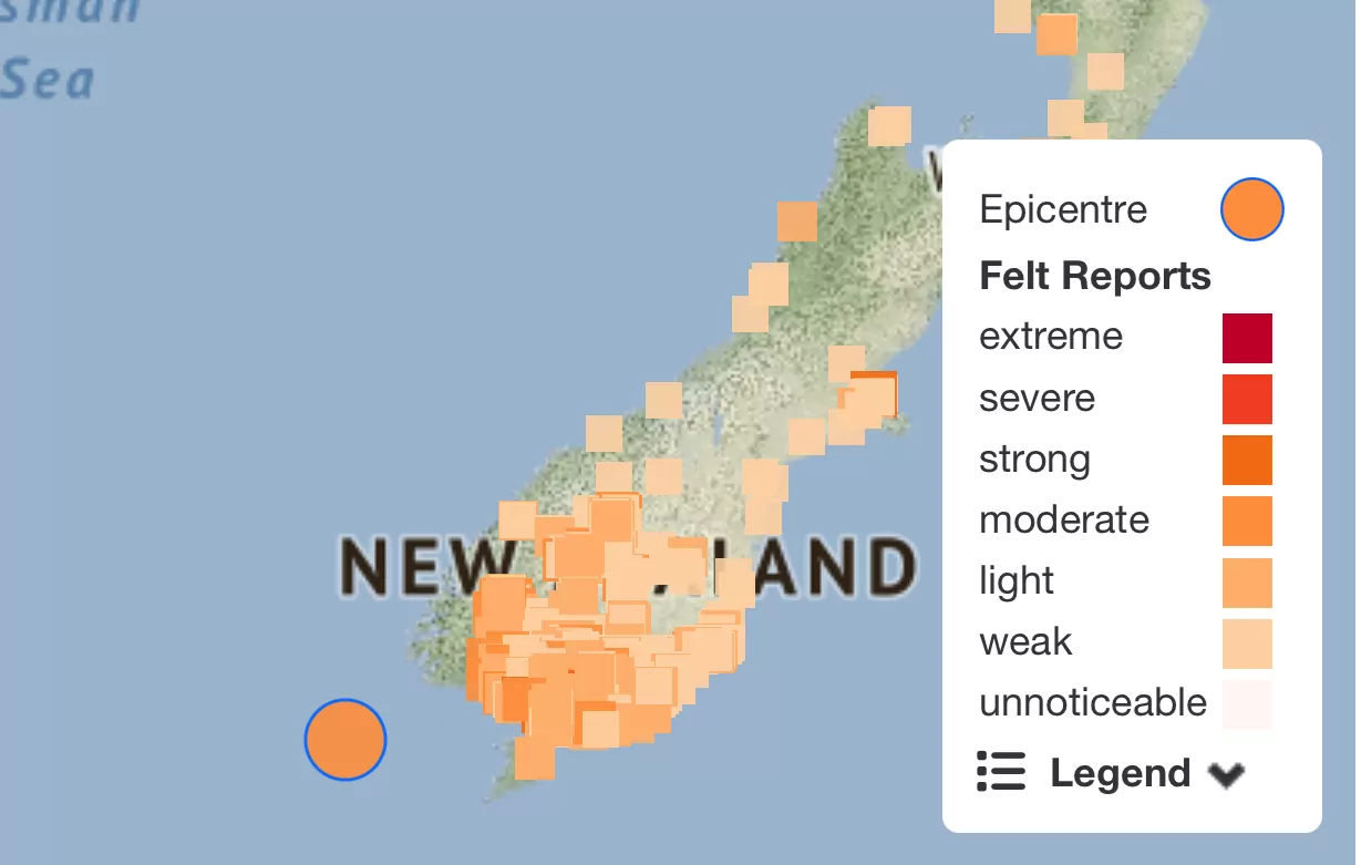 6.7 quake felt in lower South Island