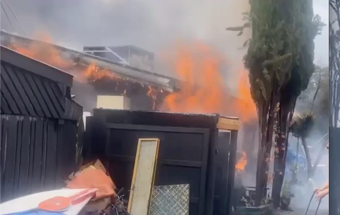 A house in Kaiapoi has destroyed by fire