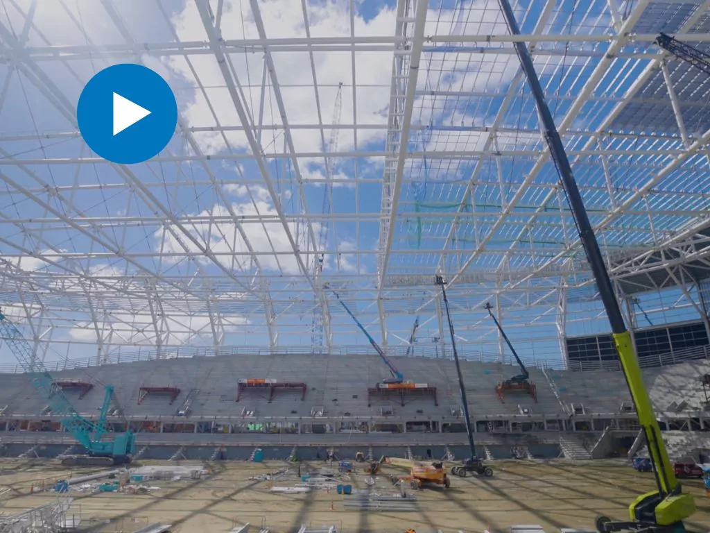 Christchurch stadium takes shape as construction progresses