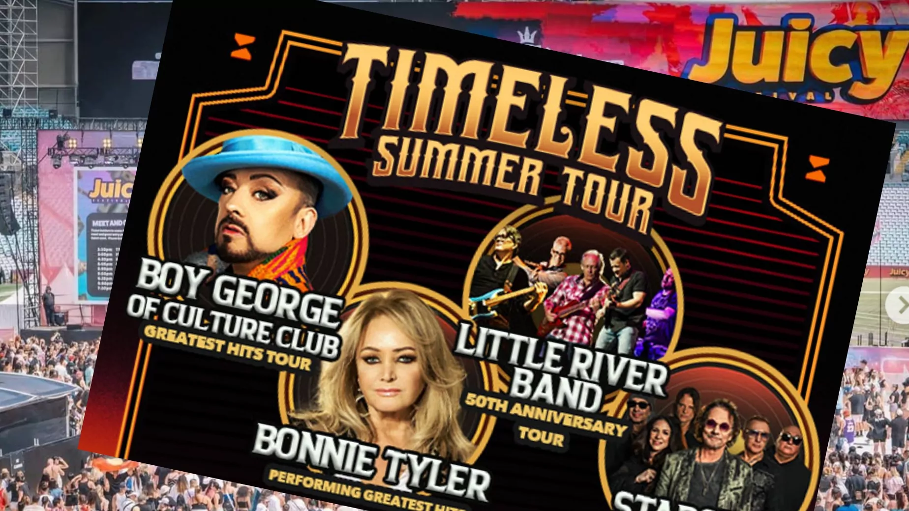 Thousands of concertgoers left out of pocket as Juicy Fest and Timeless Summer Tour collapse into liquidation